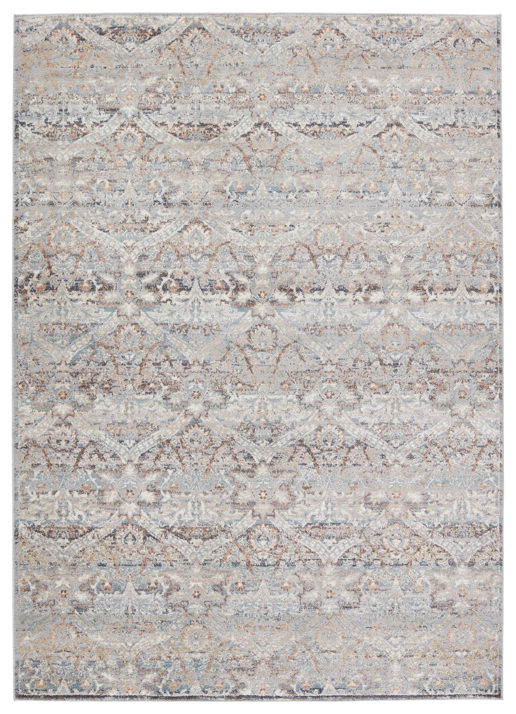 Abrielle Edlynne Light Gray & Light Blue Rug 1