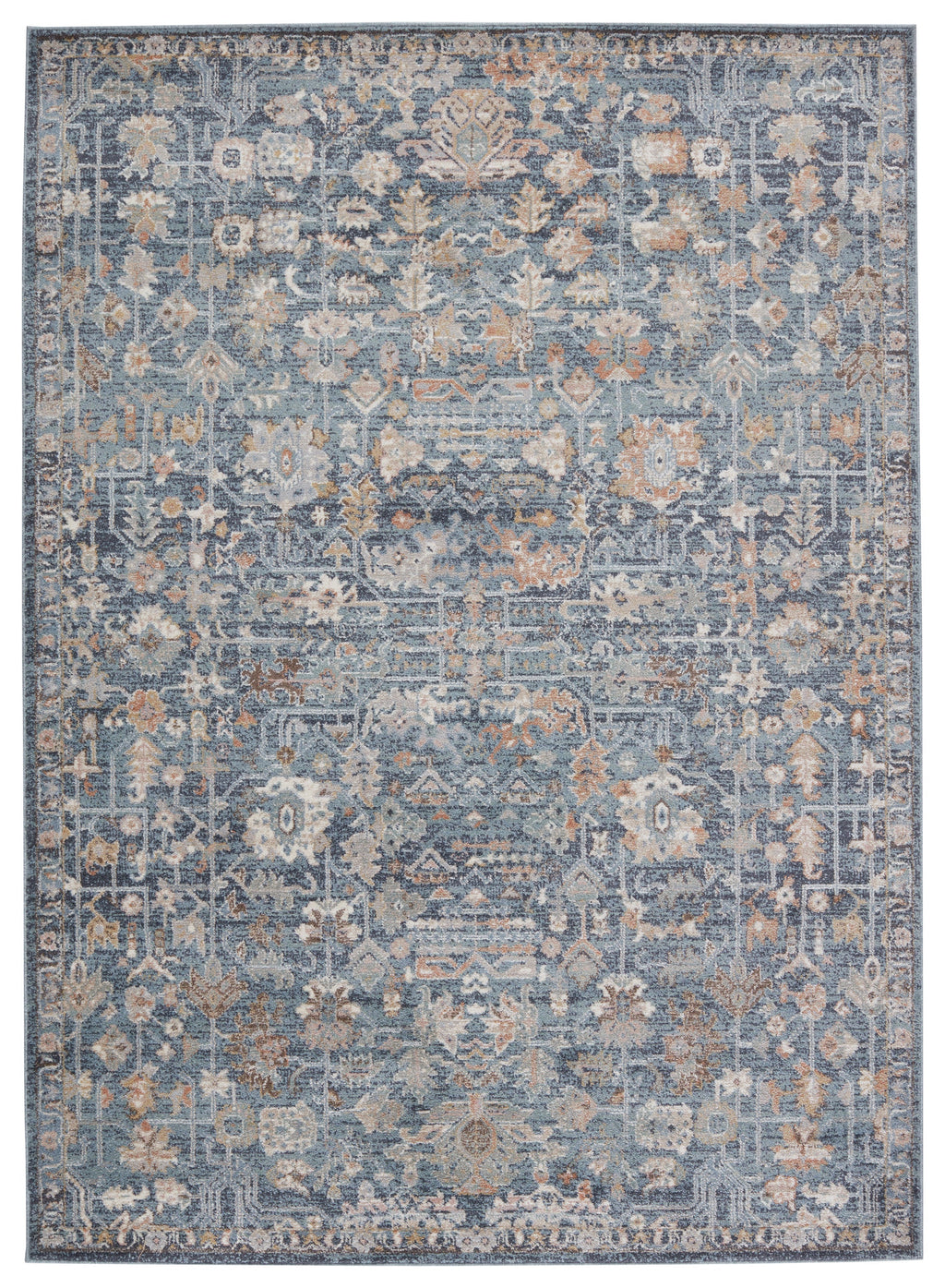 Abrielle Mariette Blue & Tan Rug 1