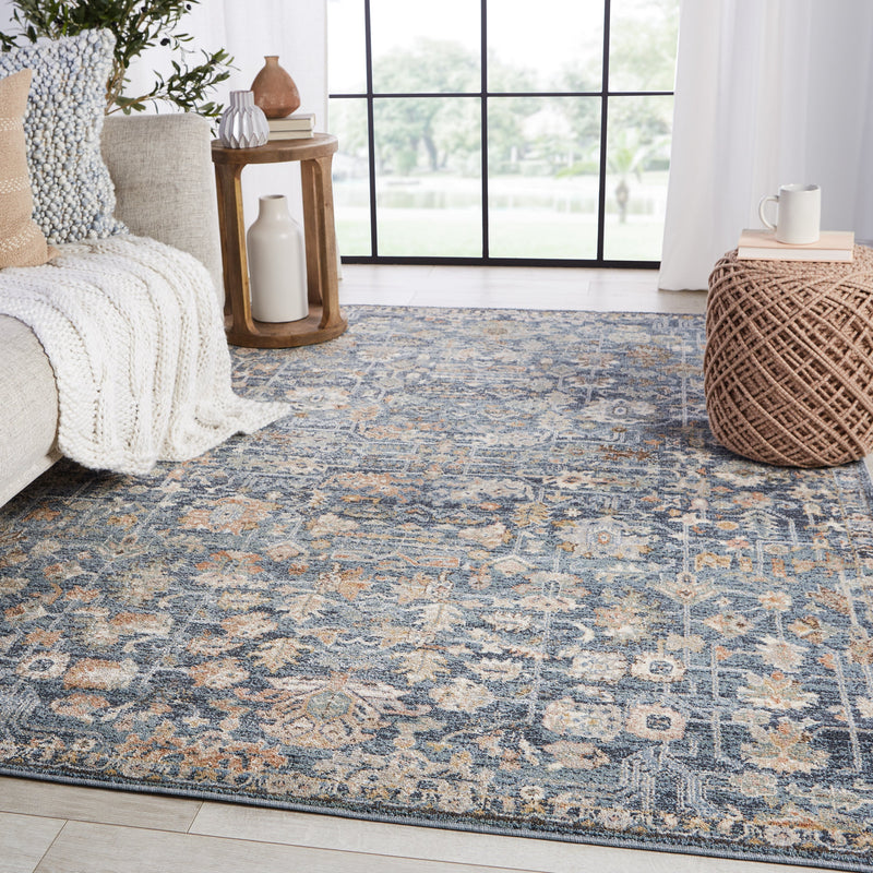 Abrielle Mariette Blue & Tan Rug 6