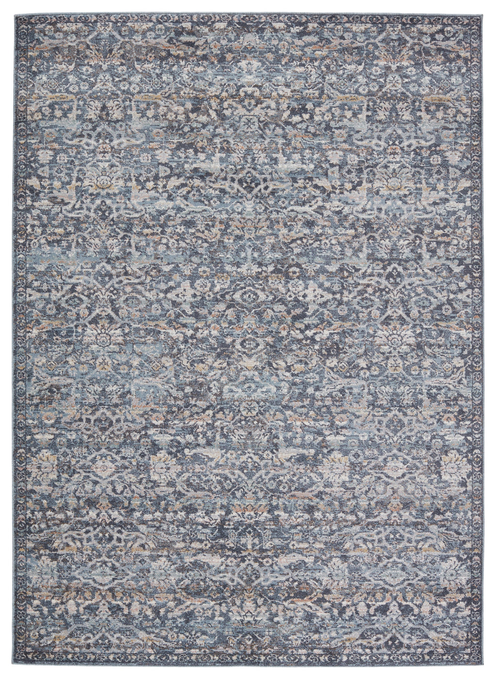 Abrielle Odette Dark Blue & Gray Rug 1