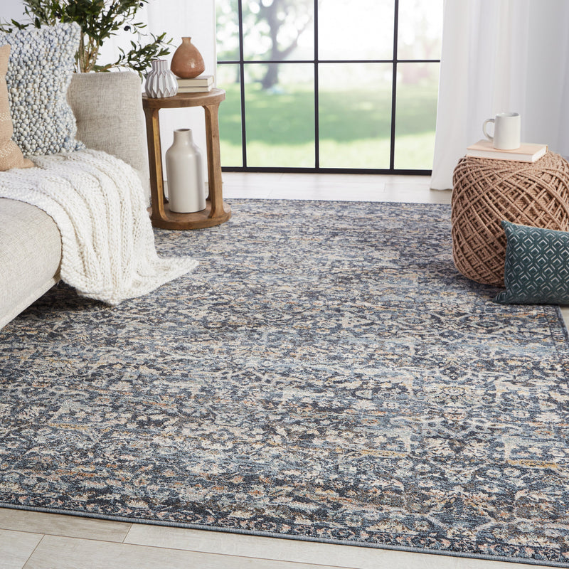 Abrielle Odette Dark Blue & Gray Rug 6