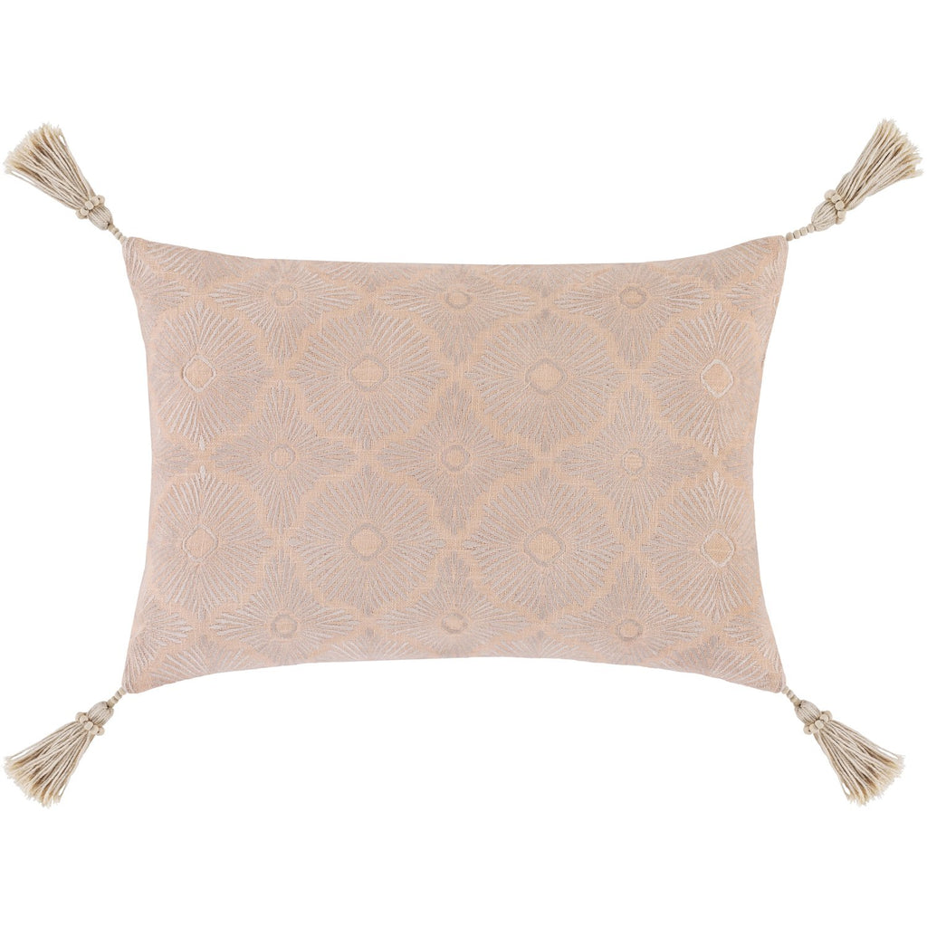 Accra ACA-006 Woven Lumbar Pillow in Peach & Lilac by Surya