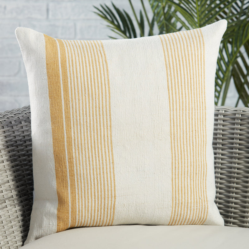 Acapulco Parque Indoor/Outdoor Gold & Ivory Pillow 4