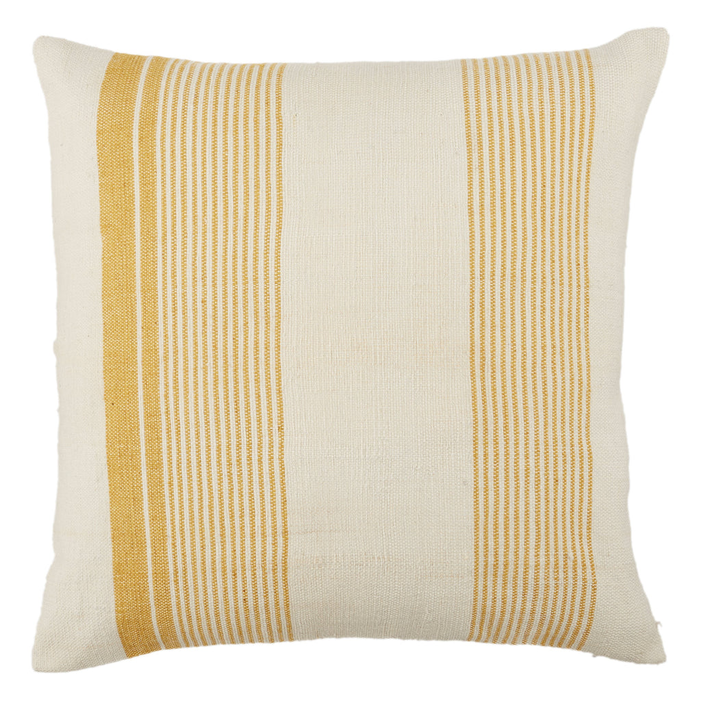 Acapulco Parque Indoor/Outdoor Gold & Ivory Pillow 1