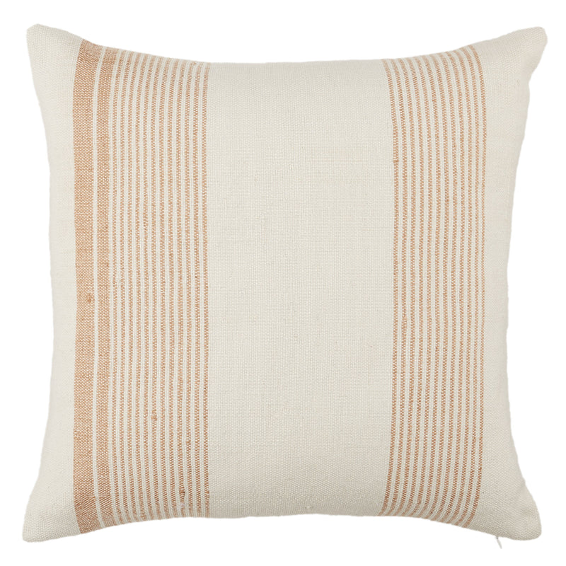 Acapulco Parque Indoor/Outdoor Tan & Ivory Pillow 1