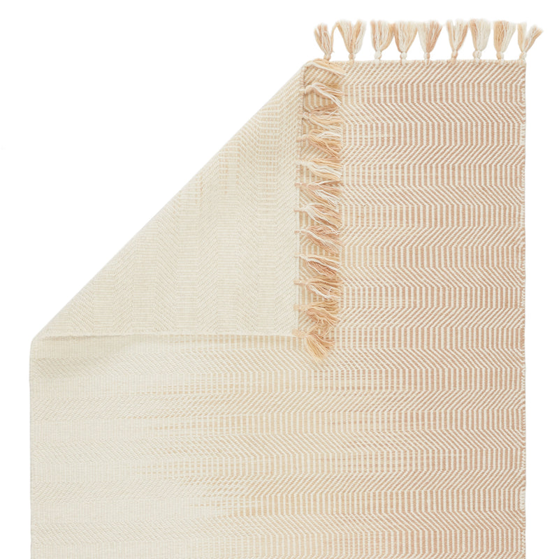 Flats Handmade Geometric Ivory & Taupe Area Rug