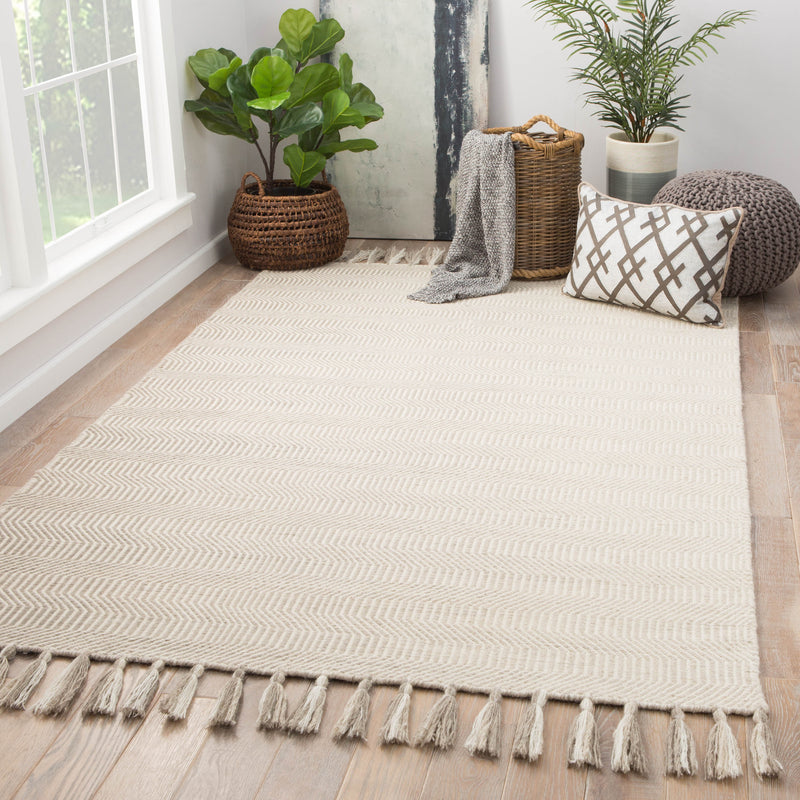 Flats Geometric Rug in Goat & Turtledove design by Jaipur Living