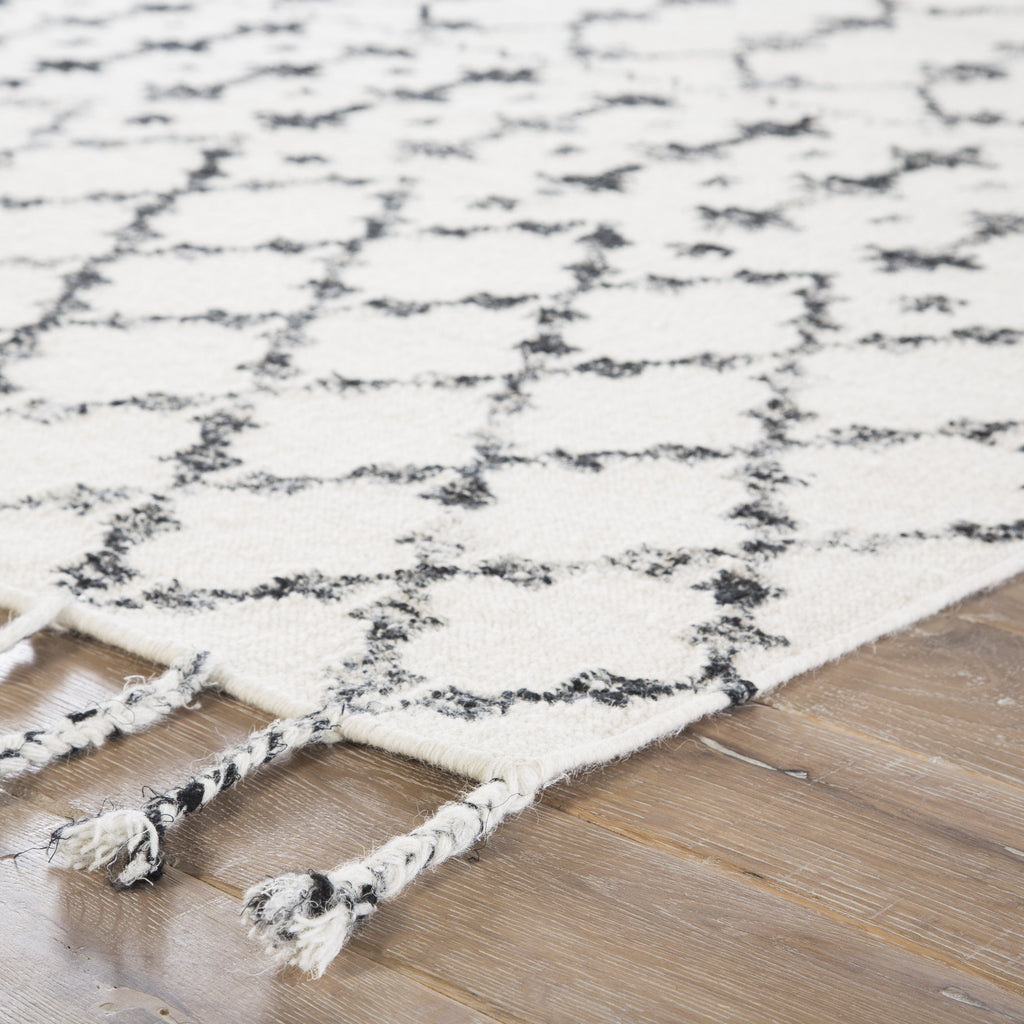 Riot Geometric Rug in Turtledove & Jet Black design by Jaipur Living