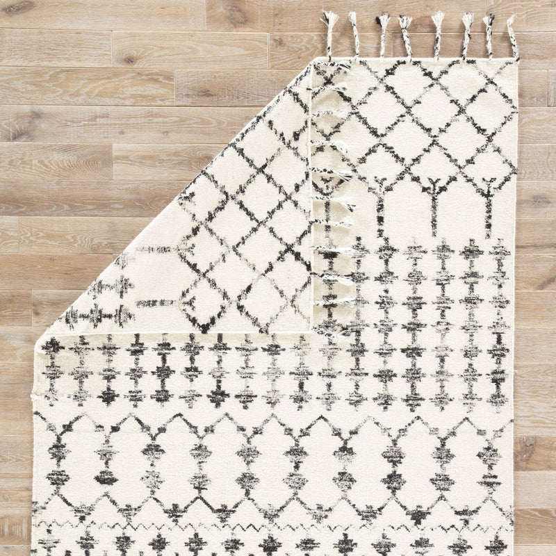 Riot Geometric Rug in Turtledove & Jet Black design by Jaipur Living