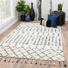 Riot Geometric Rug in Turtledove & Jet Black design by Jaipur Living