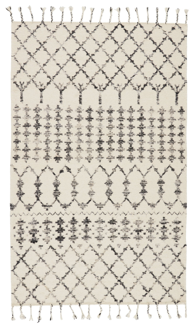 Riot Handmade Geometric Ivory & Black Area Rug