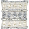 Anders ADR-006 Hand Woven Square Pillow Cream & Medium Gray by Surya