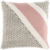 Amaretta Hand Woven Square Pillow Beige, Cream, Medium Gray, Rose