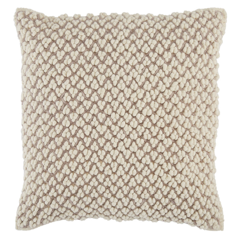 Madur Textured Pillow in Light Taupe by Jaipur Living