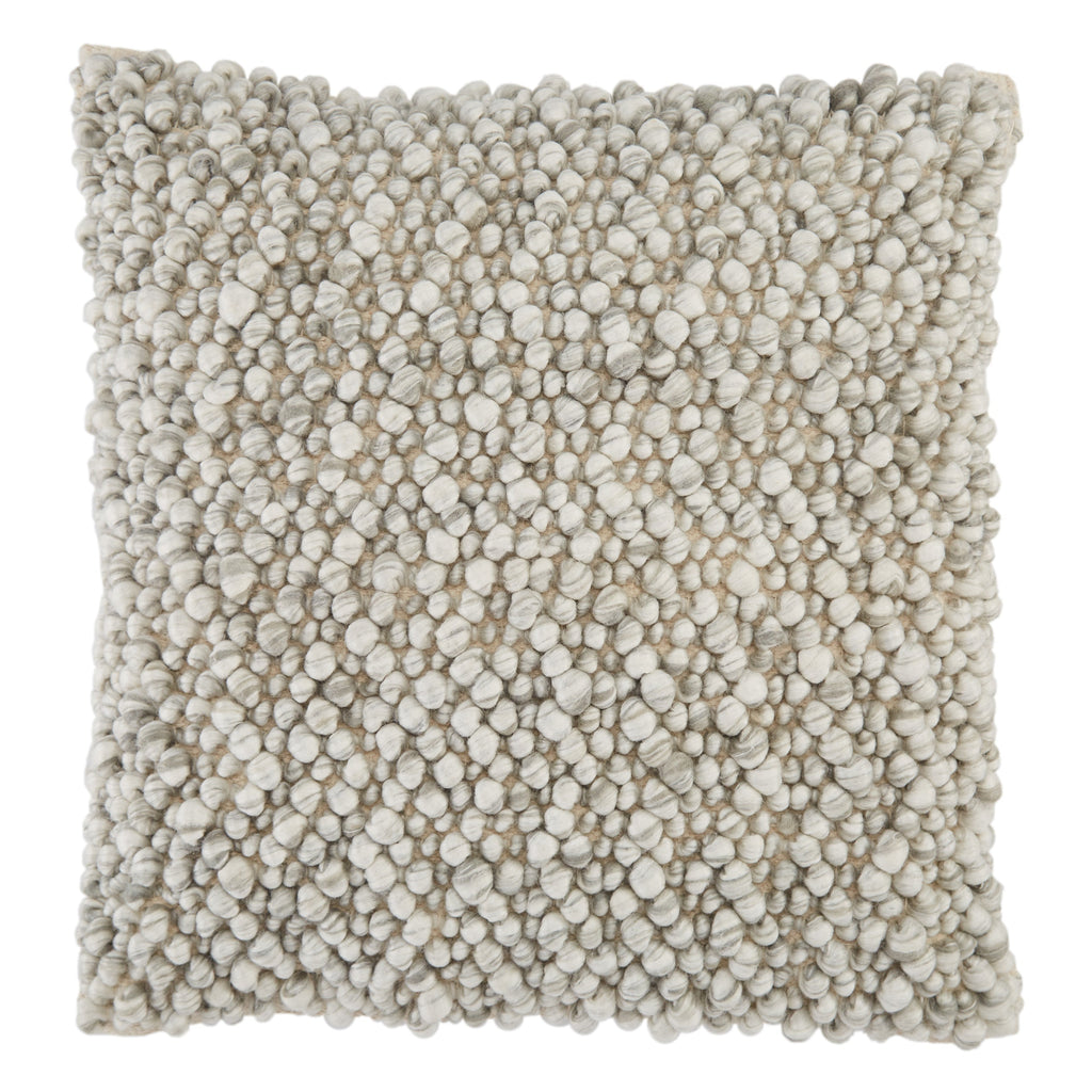 Kaz Textured Pillow in Light Gray by Jaipur Living