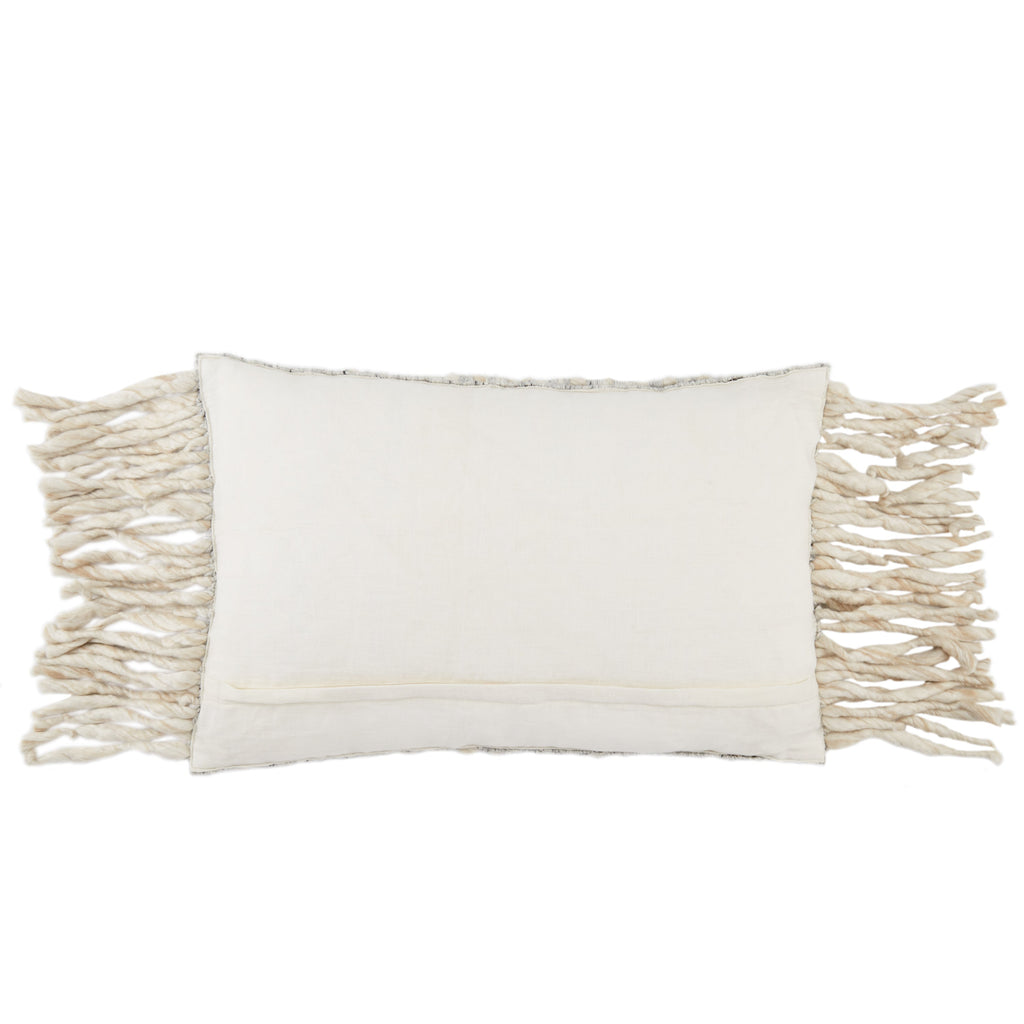 Cilo Textured Pillow in Cream & Light Gray by Jaipur Living