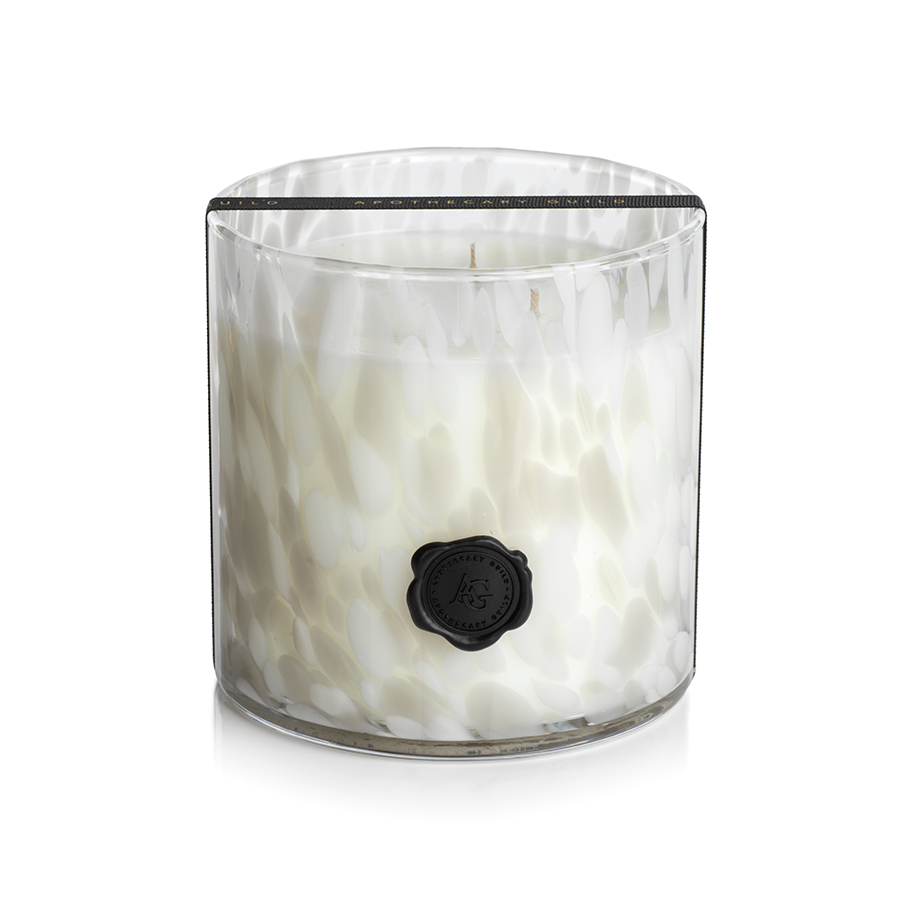 AG Opal Glass 3-Wick Candle Jar in Gardenia