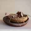 Acacia Wood Tray with Bark Edge