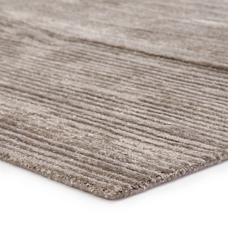 Alfa Handmade Stripe Gray Area Rug