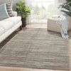 Alfa Handmade Stripe Gray Area Rug