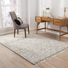 Alpine Hand-Knotted Stripe White & Gray Area Rug