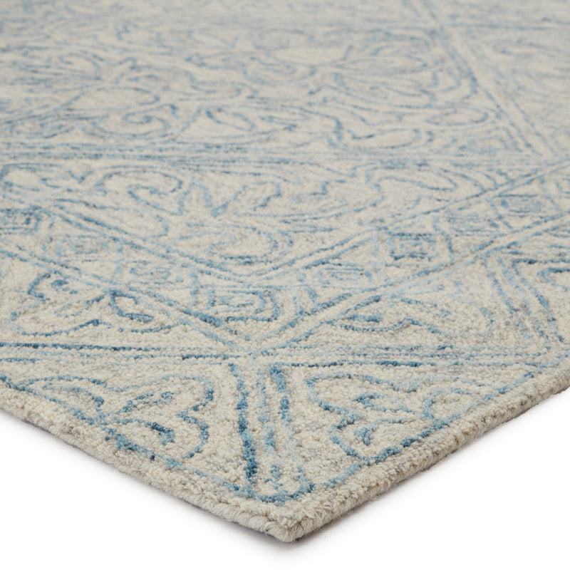 Carmen Handmade Trellis Blue/ Light Gray Rug