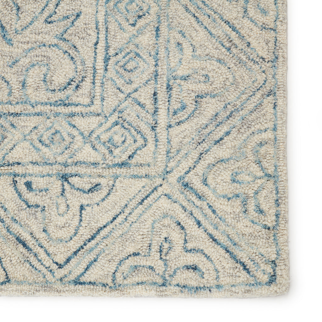 Carmen Handmade Trellis Blue/ Light Gray Rug by Jaipur Living