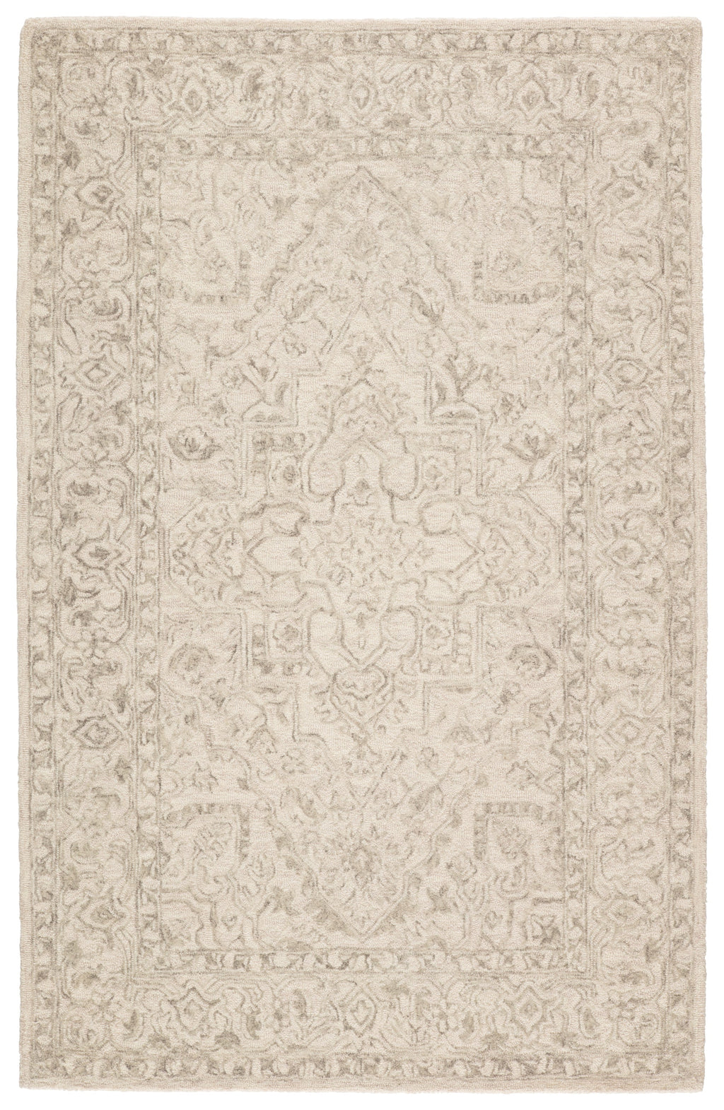 Lena Handmade Medallion Light Gray/ Cream Rug by Jaipur Living