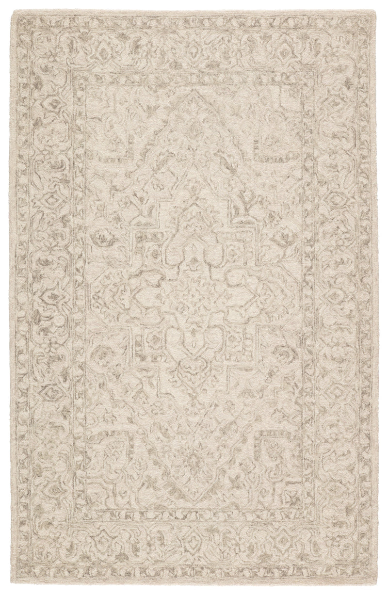 Lena Handmade Medallion Light Gray/ Cream Rug by Jaipur Living