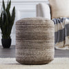 Duro Stripes Pouf in Brown by Jaipur Living