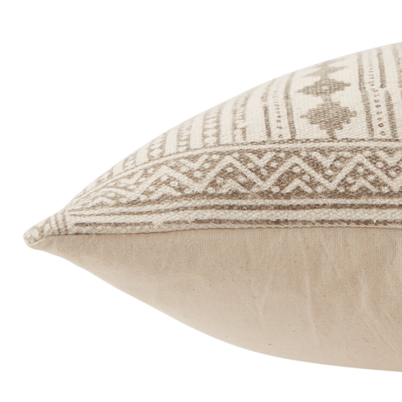 Ayami Tribal Pillow in Light Pink & Cream