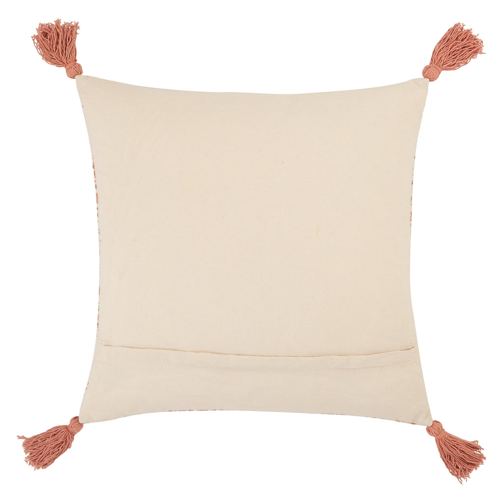 Saskia Tribal Pillow in Pink & Cream