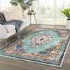 Caba Medallion Blue & Pink Area Rug