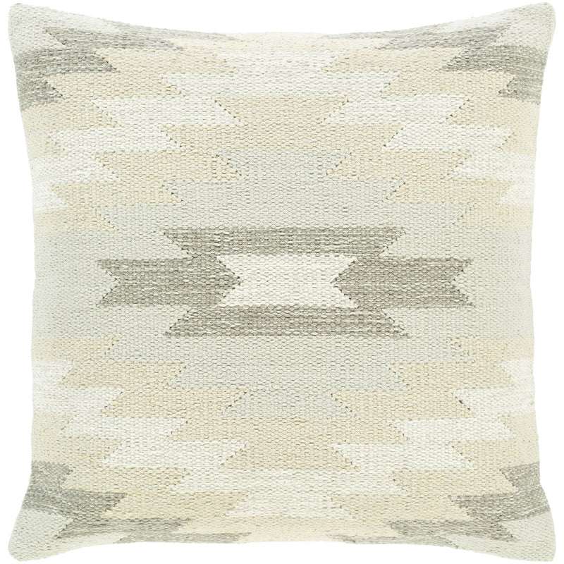 Anika ANI-003 Hand Woven Pillow in Ivory & Light Gray by Surya