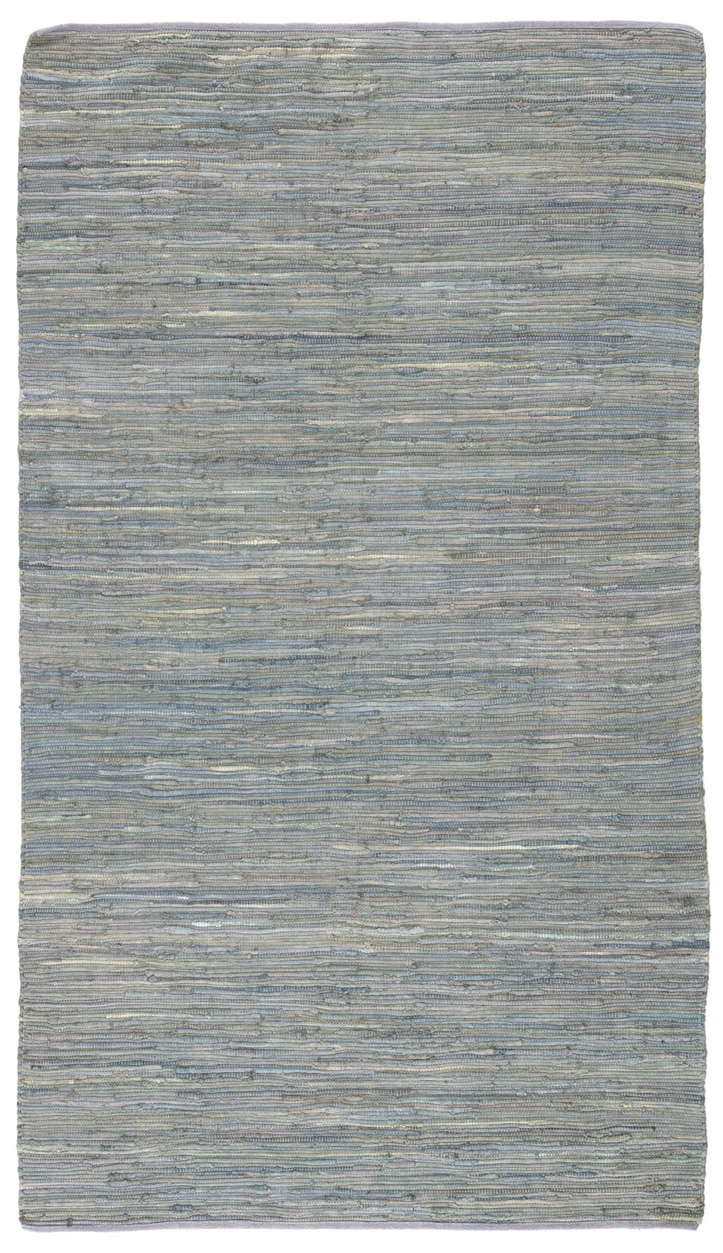 Ann Raggedy Reversible Handwoven Blue & Gray Rug 1