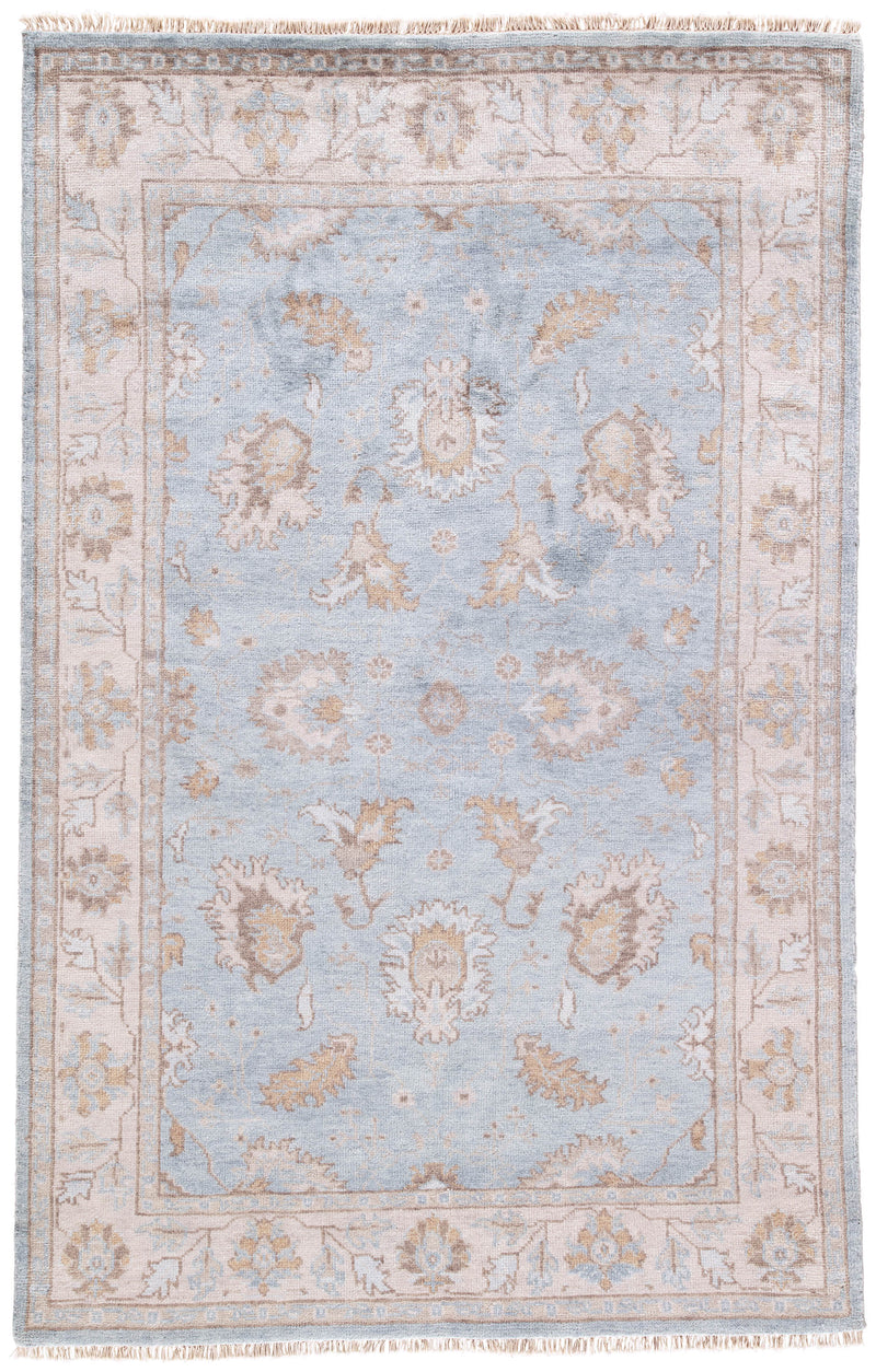 Geneva Floral Rug in Pumice Stone & Crockery design by Jaipur