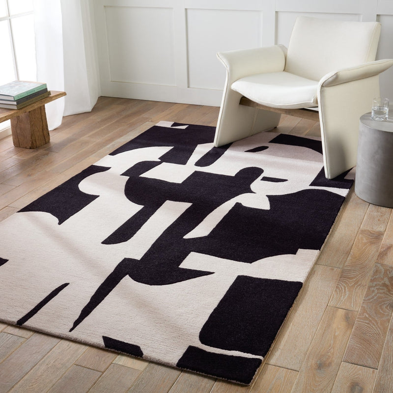 Anthem Hand Tufted Noverre Black & Cream Rug 5