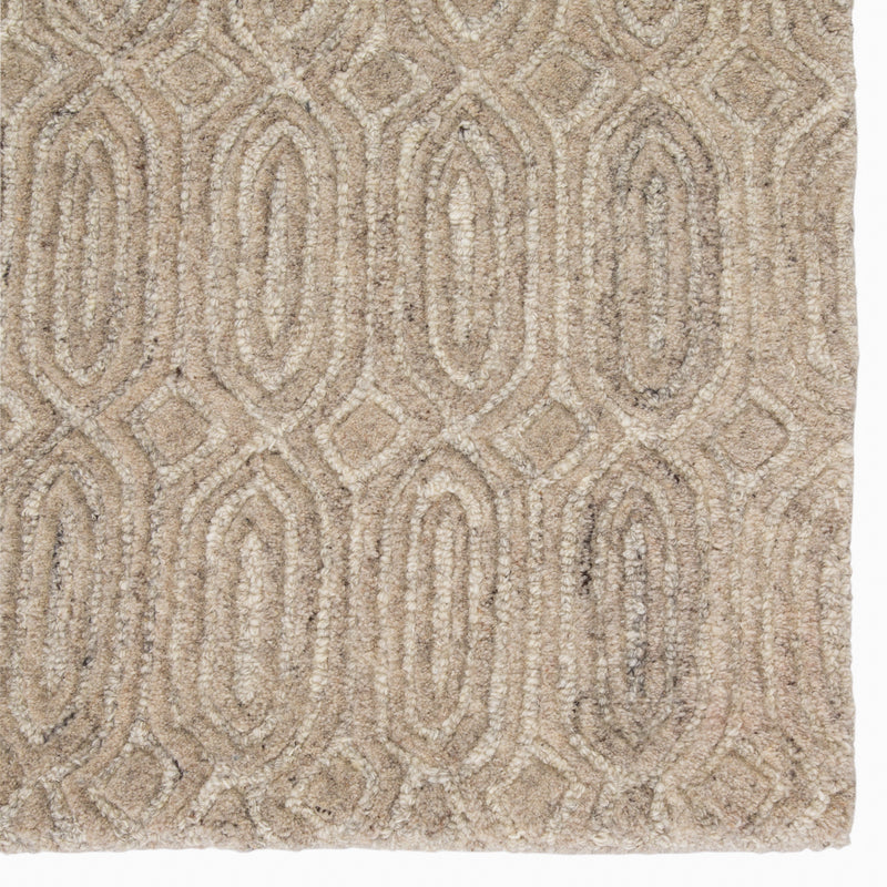 Chaise Handmade Geometric Beige Area Rug