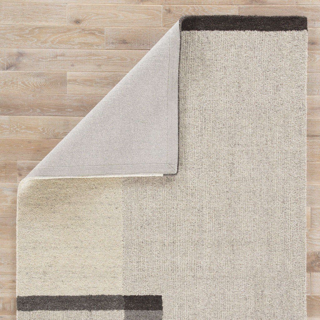 Capone Handmade Geometric Beige & Dark Gray Area Rug