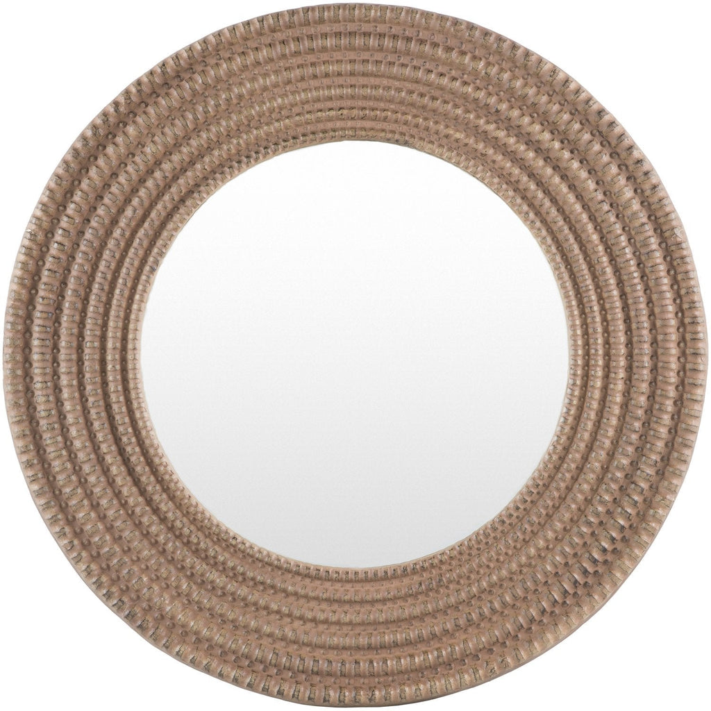 Aishwarya ASY-001 Round Mirror in Brown by Surya