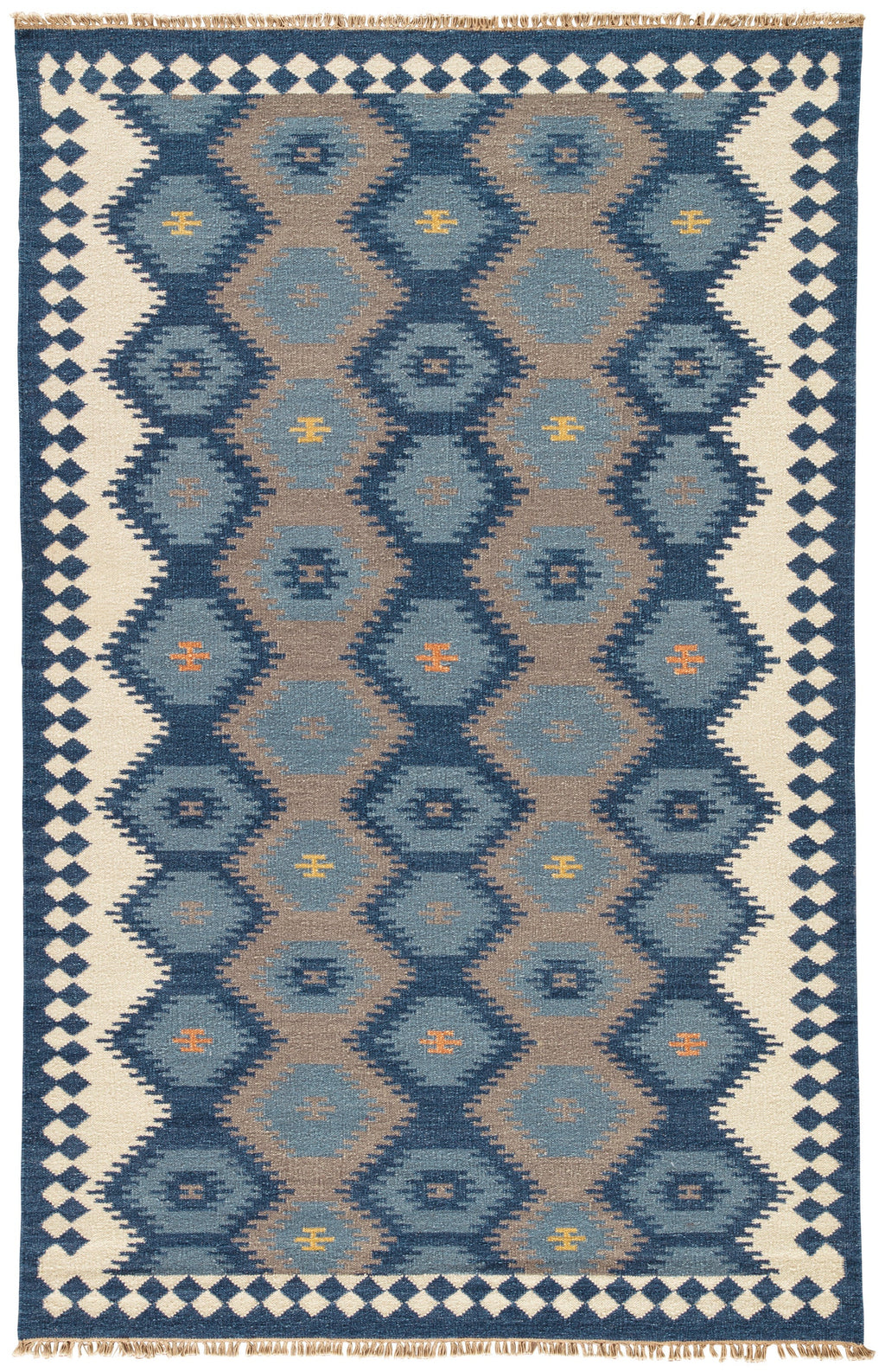 Zebulon Geometric Rug in Patriot Blue & Atmosphere design by Jaipur Living