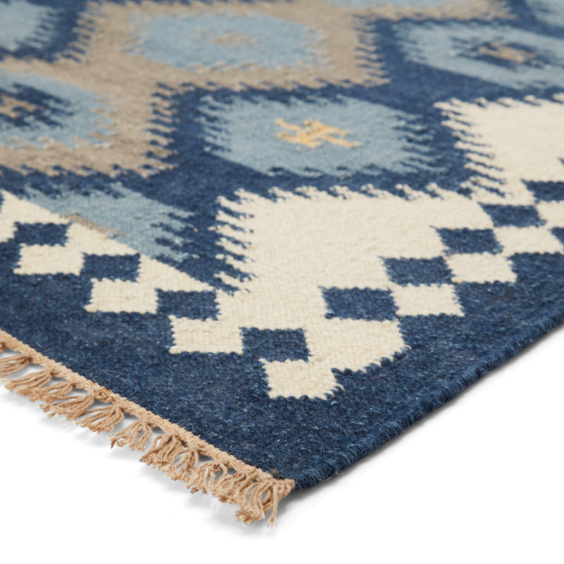 Zebulon Geometric Rug in Patriot Blue & Atmosphere design by Jaipur Living