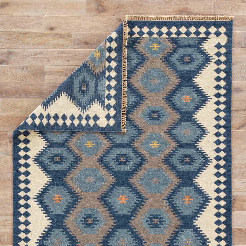 Zebulon Geometric Rug in Patriot Blue & Atmosphere design by Jaipur Living