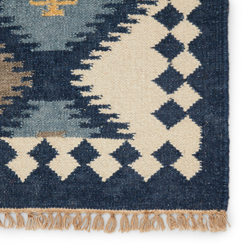 Zebulon Geometric Rug in Patriot Blue & Atmosphere design by Jaipur Living