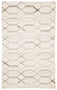 Laveer Handmade Trellis Ivory & Light Gray Area Rug