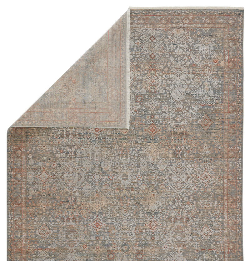 Hartlin Oriental Rug in Blue & Orange