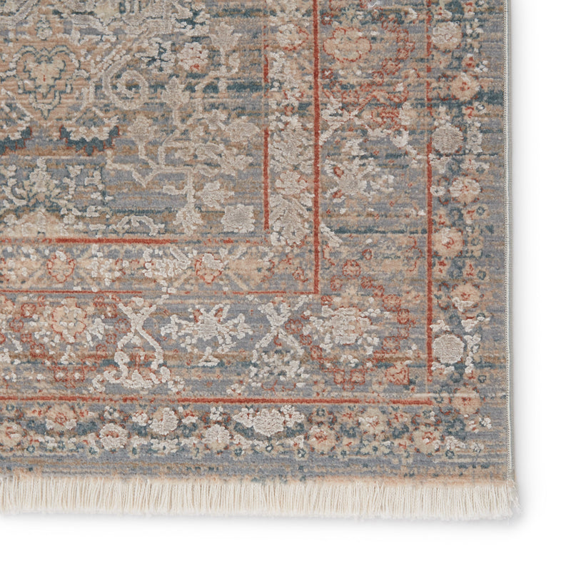 Hartlin Oriental Rug in Blue & Orange