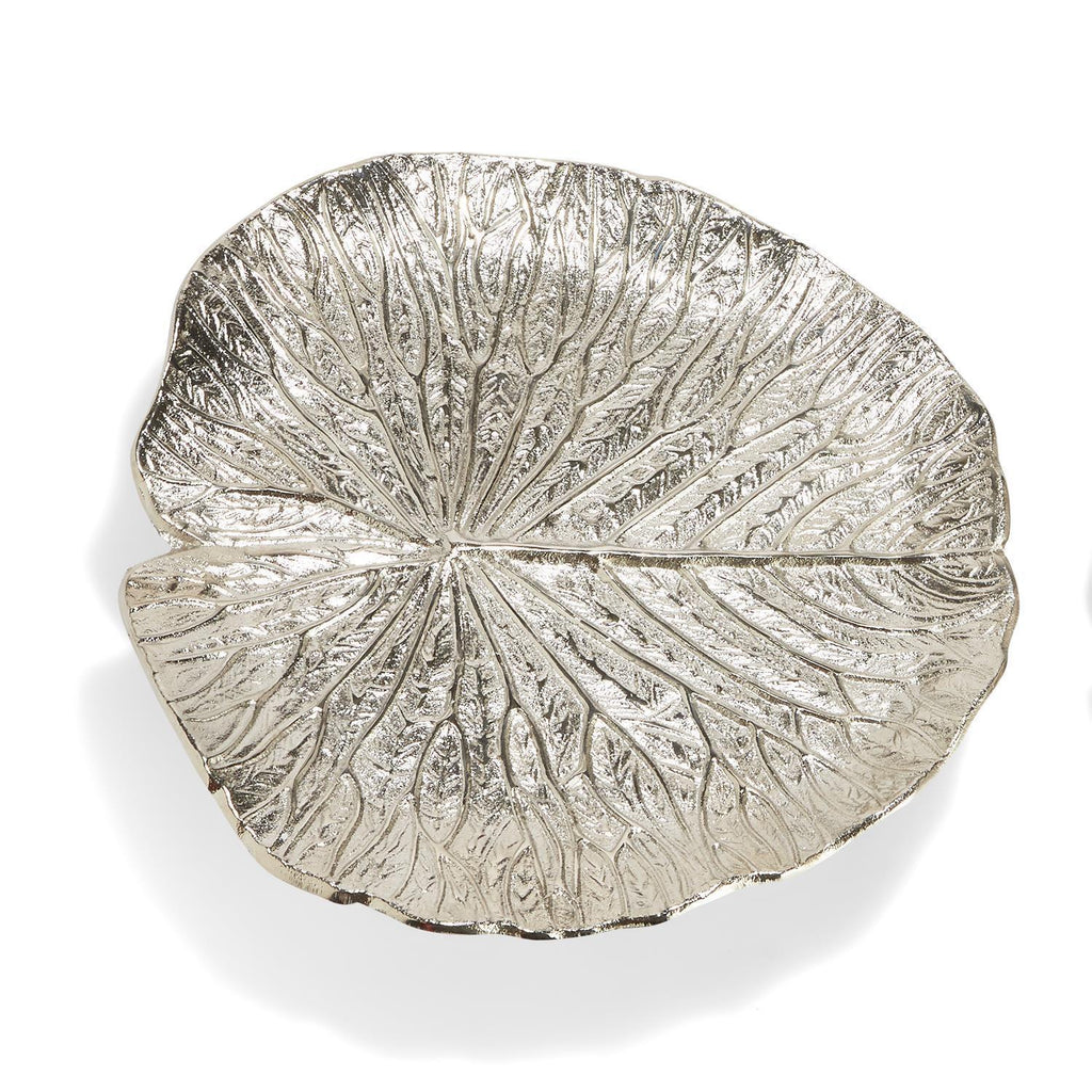 Water Lilly Leaf Pedestal Trays set of 2