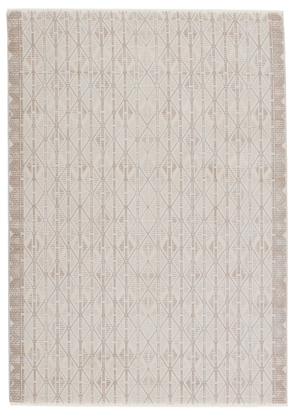 Aura Ozias Cream & Light Brown Rug 1