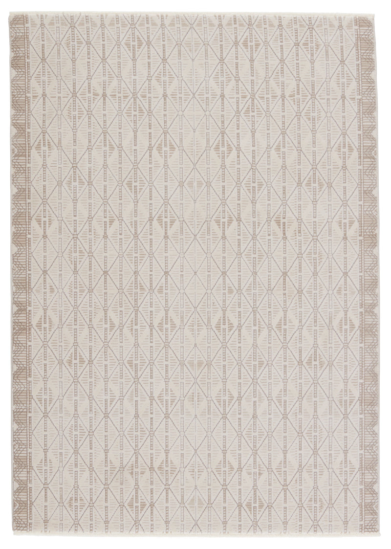 Aura Ozias Cream & Light Brown Rug 1